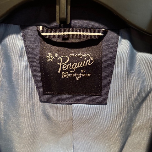 Original Penguin Osmans Wool Blend Slim Fit Suit Jacket Blazer in Blue 40R NWT - Picture 4 of 6